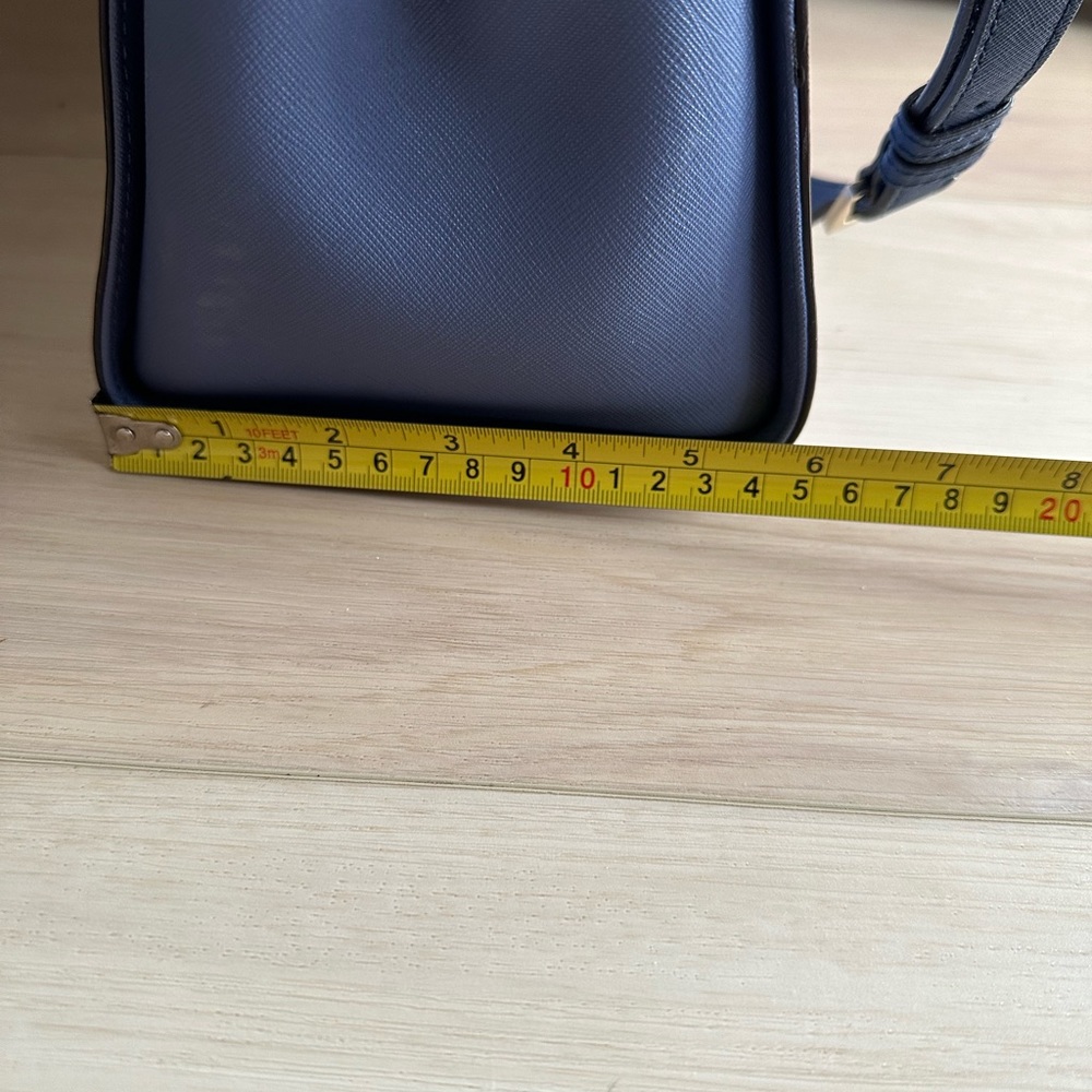 Kate Spade Cameron Satchel Crossbody Purple Blue Cream - Picture 10 of 14